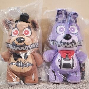 Five Nights At Freddy Nightmare Freddy & Nightmare Bonnie Plush Hot Topic Exclus